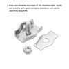 PATIKIL 5/32" / 4mm Simplex Bolt Wire Rope Clip, 8Pcs