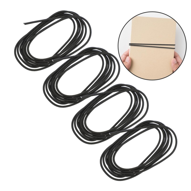 DIYEAH 4 Rolls Traveler Notebook Accessory Travel Journal Elastic Bands