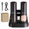 Electric Rechargeable Salt and Pepper Grinder Set,Automatic Pepper Mill Grinder