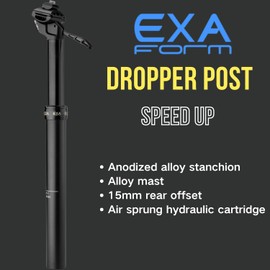 KS EXA Form Dropper Post, Cable Free & Lever-Actuated (27.2x445mm/120mm Travel )