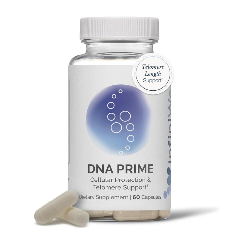 InfiniWell DNA Prime Advanced Telomere Supplements for Mitochondrial Support, Healthy