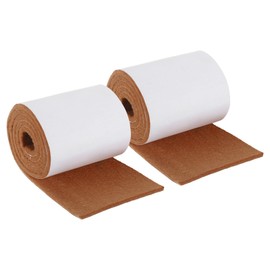 uxcell Felt Strips with Adhesive Backing, 2 Rolls 4" x 40" x 0.2" Anti Scratch Furniture Felt Tapes Self-Stick Pads for Protecting Hardwood Floor, Light Brown
