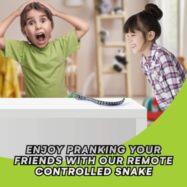 Top Race Remote Control Rattle Snake - Realistic Robot Snake Toy with Infrare...
