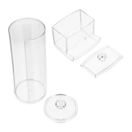 ULTECHNOVO Long Lasting Cotton Pad Organizer Box 2pcs Makeup Storage Containers Keep Your Swabs and Pads Clean and Tidy
