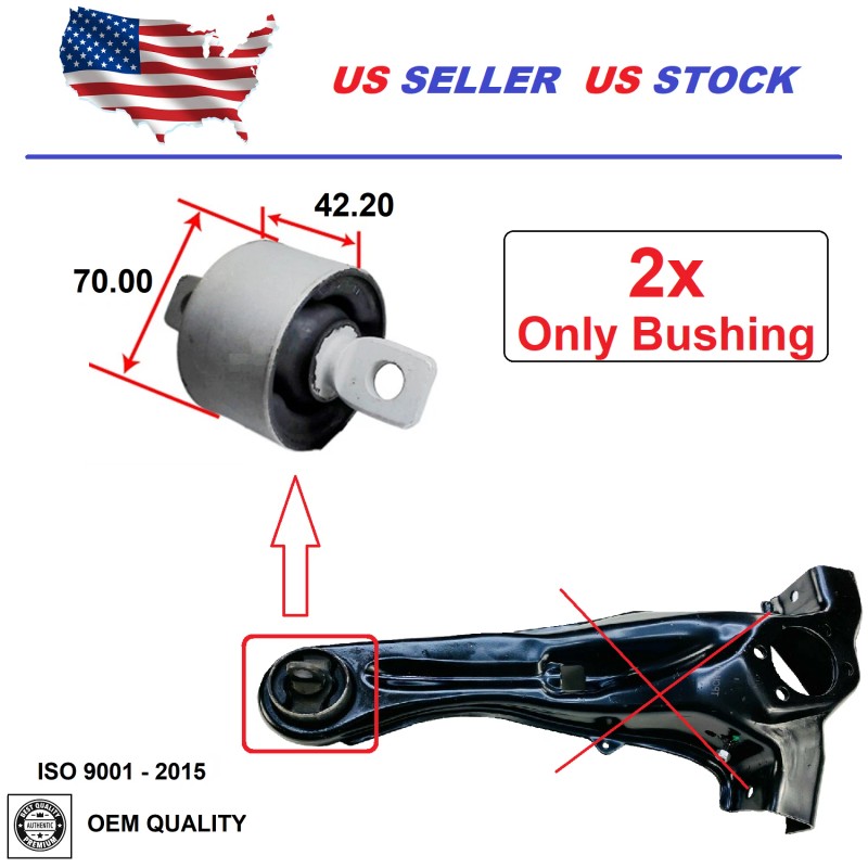 2MPLASTIC Rear Control Lateral Trans Arm Bushing Set 14 Bushing