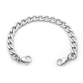 Unisex Medical ID Stainless Classic Link Interchangeable Bracelet Strand - 6 Sizes! (5.5)