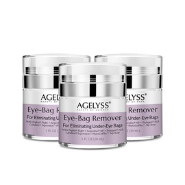 Agelyss Eye-Bag Cream - Deep Hydration - Puffiness, Dark Circles, and Wrinkles - Paraben-Free, Cruelty-Free, Vegan - Pack of 3