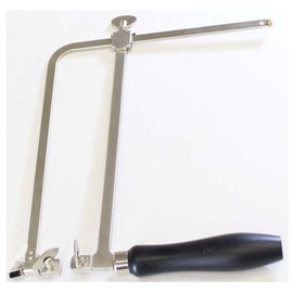 8 Inch Deep Throat German Saw Frame | 4-1/2" Wooden Handle | Nickel-Plated Steel Frame | Ideal for Intricate Works