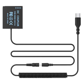 F1TP DMW-DCC11 DC Coupler DMW-BLG10 Dummy Battery with C to C Cable for Panasonic Lumix DMC GF6 GX7 GF3 GF5 ZS100 ZS60 LX100 GX85 DC-ZS70 L7 tz90 (DCC11)