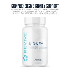 Revive MD Kidney Support Supplement for Men & Women - Kidney Cleanse Detox & Repair Capsules Support Overall Health & Function - Vegan-Friendly, Gluten-Free, & Soy-Free (135 Vegetarian Capsules)