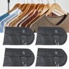 4pcs Garment Bags Waterproof Dustproof Thickened Suit Bag with Transparent