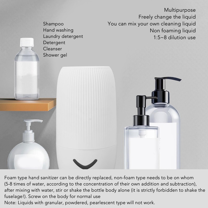 Foaming Soap Dispenser Infrared Sensor 400ml Capacity USB Rechargeable Smart