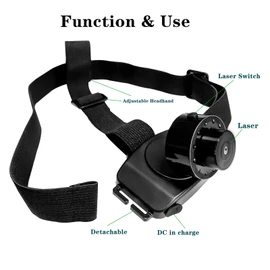 Professional Physical Therapy Laser Headlamp with Rechargeable Battery for Sensorimotor Control Testing