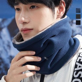 Winter Fleece Warm Neck Warmer Multi-Scarf Unisex Navy
