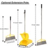 Long Handle Heavy Duty Broom and Dustpan Set, Outdoor and