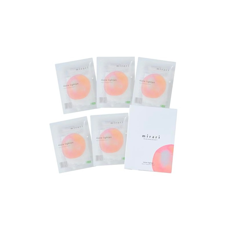 Mirari Facial Treatment Mask, More Lighten, 5 Pieces, Sheet Mask,