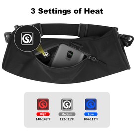 Heated Hand Muff with 10000 mAh Rechargeable Battery Electric Heated Hand Warmer Pouch for Winter Hunting Football Golf Outdoor Walk (Black1)