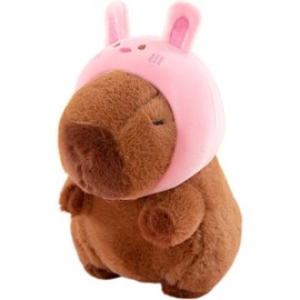 Gjlzfwbx Capybara Plush Toy, 8inch Capybara Stuffed Animal Birthday Gifts for Kids Girl Friends (Rbbit)