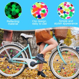 HJZHII Pack of 210 Bicycle Spoke Beads, Plastic Clip Beads, Colourful Bicycle Spoke Decorations, Spoke Accessories for Bicycles, Accessories for Girls and Boys