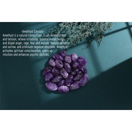 MAIBAOTA Amethyst Crystal Rock Natural Healing Crystals Bulk Polished Tumbled Crystals Stones Rocks Energy Balance Crystal Gemstones Vase Filler Decorative Stones Reiki Witch Quartz Crstal