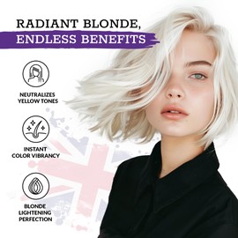 RONNEY Purple Shampoo for Blonde Hair | Professional No Yellow Blonde Shampoo for Bleached Hair, Eliminate Brassy Tones & Yellow Tint | Silver Shampoo for Grey Hair that Lightens & Add Shine | 300 ML