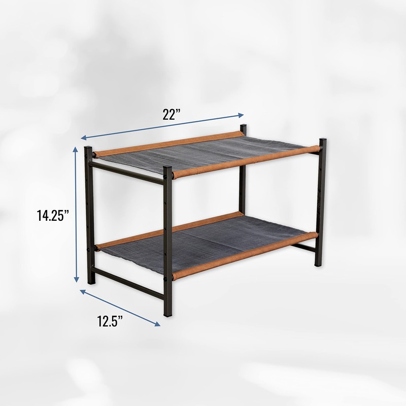 Teal Triangle Aspen Freestanding Shoe Rack Storage Organizer | Sturdy