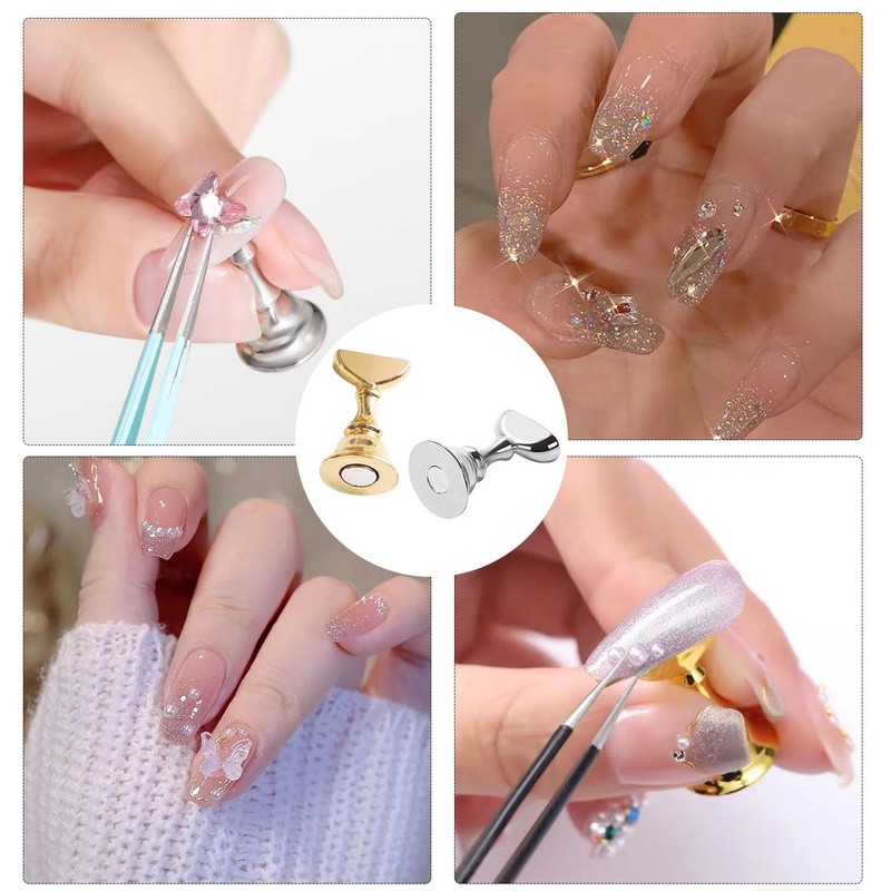 XUZOO 10pcs Nail Practice Table Nail Tip Stand Fixing Wooden