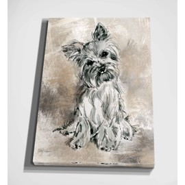 Wexford Home Sketchy Study Yorkie Gallery Wrapped Canvas Wall Art, 36x48, Multicolor