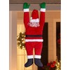 Gemmy Santa Hanging From Gutter Christmas Decoration Red 1 pk
