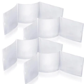 RattanView 4 Pcs 2025 Mahjong Card Protector Cover Holder Accessories Plastic Clear Large Scorecard Cover Mahjong Sleeve Case Gifts Fit Large Print Size 6 1/8" x4 3/4" (Transparent)
