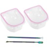 Cuenco de Remojo para Manicura de Manos Doble Capa Rosa,