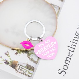 OEHEDOU Stocking Stuffers For Teen Girls Womens Christmas Gifts Cute Keychain Inspirational Gifts For Women Teen Girls Daughter Trendy Stuff Trending Items Teen Girl Gifts Pink Keychain