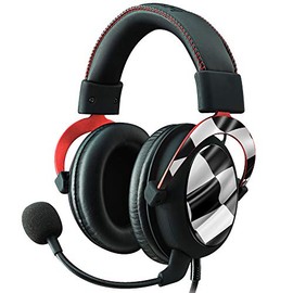 MightySkins Skin Compatible With Kingston HyperX Cloud II Gaming Headset - Race Flag | Protective, Durable, and Unique Vinyl Decal wrap cover | Easy To Apply, Remove | Made in the USA
