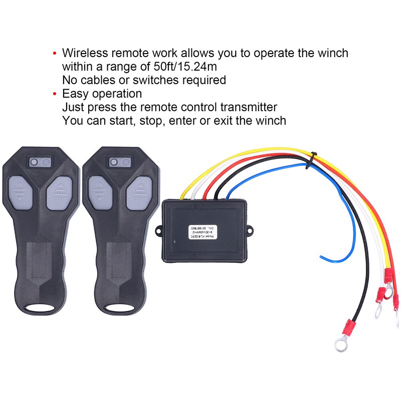 Wireless Winch Remote Control, 2 Pieces 434MHz Wireless Winch Remote