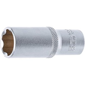 BGS 2607" Super Lock Deep Socket, Silver/Grey, 3/8" 17 mm