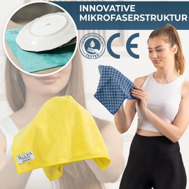 Silva - Microfiber Cloths - Kitchen Dish Cloth - Window Cloth - Durable All Purpose Cleaning Cloth - High Absorption and Microfiber Technology (6 Pack)