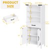 DWVO 58" Tall Storage Cabinet Bathroom Storage Cabinet with Doors