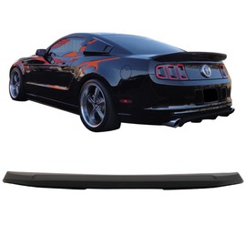 Trunk Spoiler Compatible With 2010-2014 Ford Mustang | GT500 Shelby 1PC Style ABS Unpainted Trunk Boot Lip Spoiler Wing Deck Lid By IKON MOTORSPORTS | 2011 2012 2013