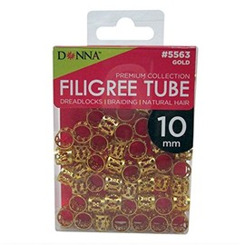 Donna Collection Filigree Tube, Gold, 10mm