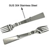 3 Pack Foldable Spoon Fork Salad Spork Set (304) Stainless