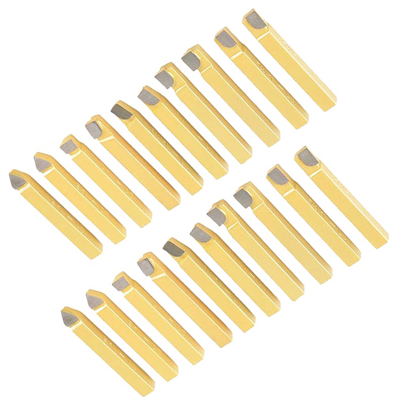 20Pcs 1/4” Lathe Tools Carbide Tipped Welding Milling Cutting Turning