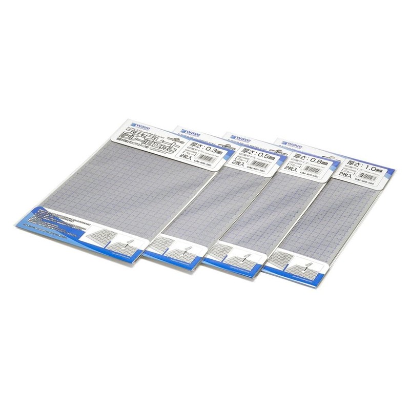 Wave Material Series OM-407 Plastic Plate B5, Gray, 0.02 in