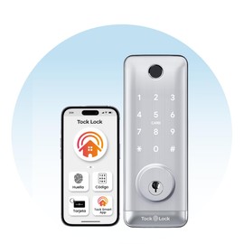 Tock Lock - Cerradura Electrnica Inteligente Wifi para puerta principal exterior  Chapa Digital Elctrica  App, Huella, Cdigo, Tarjeta, Llaves Fsicas  