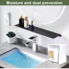 Obsoorth Qtip Holder with 2 Compartments, Clear Bathroom Vanity Cotton