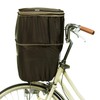Bicycle Basket Cover, 2-Tier Wide Front Basket Cover, Dark Brown