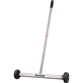 Magnetic Pick Up Sweeper 17-inch Heavy Duty Magnet Pickup Lawn Sweeper Roofing Tools, 8.8 Lbs Yard Magnet with Telescoping Holder and Wheels to Pick Up Nails Magnetic Sweeper for Construction - Size: 17 inches