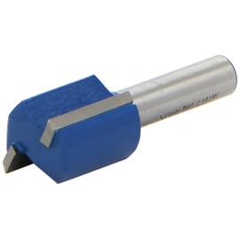 kwb 7543-20 HM Professional Groove Milling Cutter (for Wood, Diameter 18 mm, Working Length 20 mm, Shaft 8 mm, Suitable for All Standard Hand Routers), Blue/Grey