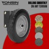 YONSIN 8" Heavy Duty Gate Wheel Caster For Metal Tube