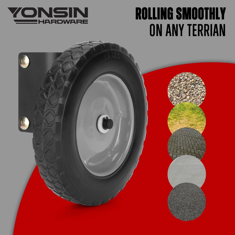 YONSIN 8" Heavy Duty Gate Wheel Caster For Metal Tube