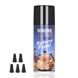 Sondiko Butane Refill, 175 ml, Butane Fuel Refill, Lighter Fluid Refill Canister, Butane Refill for Torch Lighter, Butane Torch, Kitchen Blow Torch(1 Can)